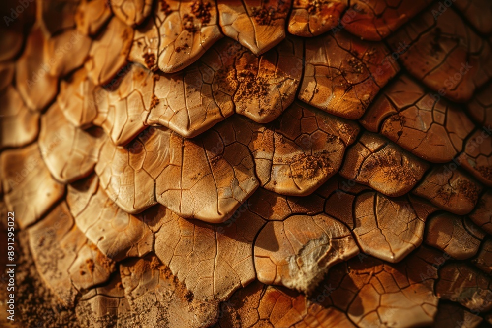 Poster a close up of a tree trunk with cracks in it. ai.