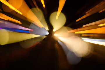 Ruch światła, malowanie światłem abstrakcyjne tło bokeh  © Paweł Kacperek