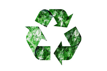 Recycling logo on transparent background