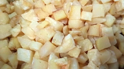 French fries in square shape