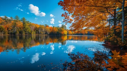 Captivating scenery of vibrant foliage and colorful landscapes showcasing natural beauty