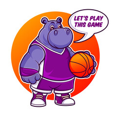 Hippos playing Basketball
