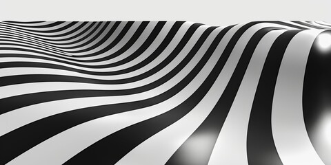 Abstract Black and White Wavy Patterns
