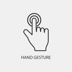 Touch screen vector icon illustration sign