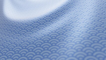  風に揺れる美しい日本文様の布・反物・着物