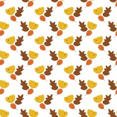 autumn leaves seamless pattern