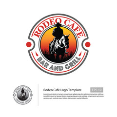 Rodeo Cafe with a western style and rodeo silhouette.