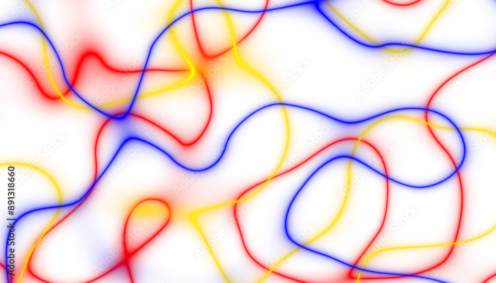 Poster abstract colorful spectrum thin linear abstract curved wavy wide pattern for background, wallpaper, 