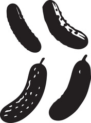 cucumber silhouette, cucumber icon, cucumber vector, 