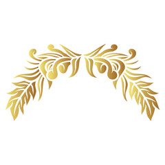 golden leaves ornament