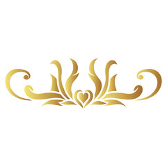 golden floral illustration