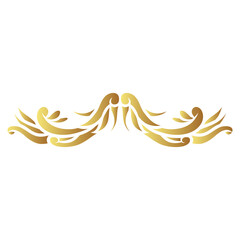 golden swirl foliage ornament