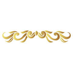 golden swirl foliage ornament
