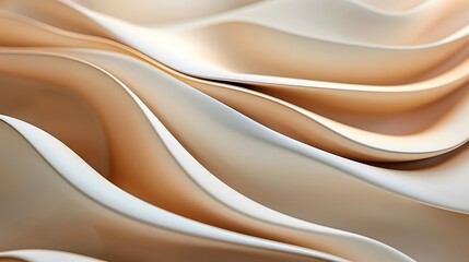 Serene Elegance: Close-up of Soft Beige and Cream Abstract Shapes for Neutral Relaxation