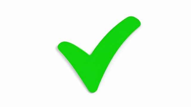 check mark on white