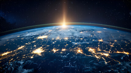 Obraz premium Best Internet Concept of global business ,Globe, glowing lines on technological background ,Wi-Fi, rays, symbols Internet, Connections system sphere global world view on black background 