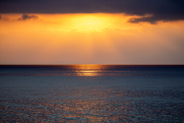 Cloudy sunrise on the Catalan Costa Daurada