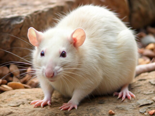 rat in a cage, polecat, mammal, cute, isolated, rodent, rat, fur, domestic, hamster, white background, animals