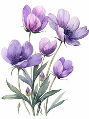 Obraz premium purple bouquet of flowers isolated