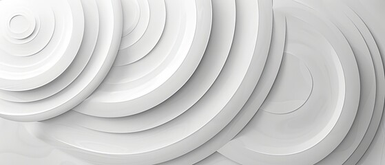 Obraz premium Isolated circular patterns with gradient shading creating a minimalist abstract design on a white background