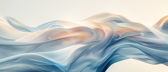 Fototapeta premium Abstract isolated shapes and lines with gradient shading forming a minimalist design on a white background