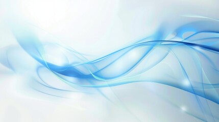 Obraz premium Blue Tech Luminescence: 1080P High Precision Curve Light Effect Background with Simple and Elegant Design, Ideal for Graphic Design and Technology-Themed Presentations