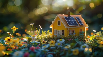 The miniature house in garden