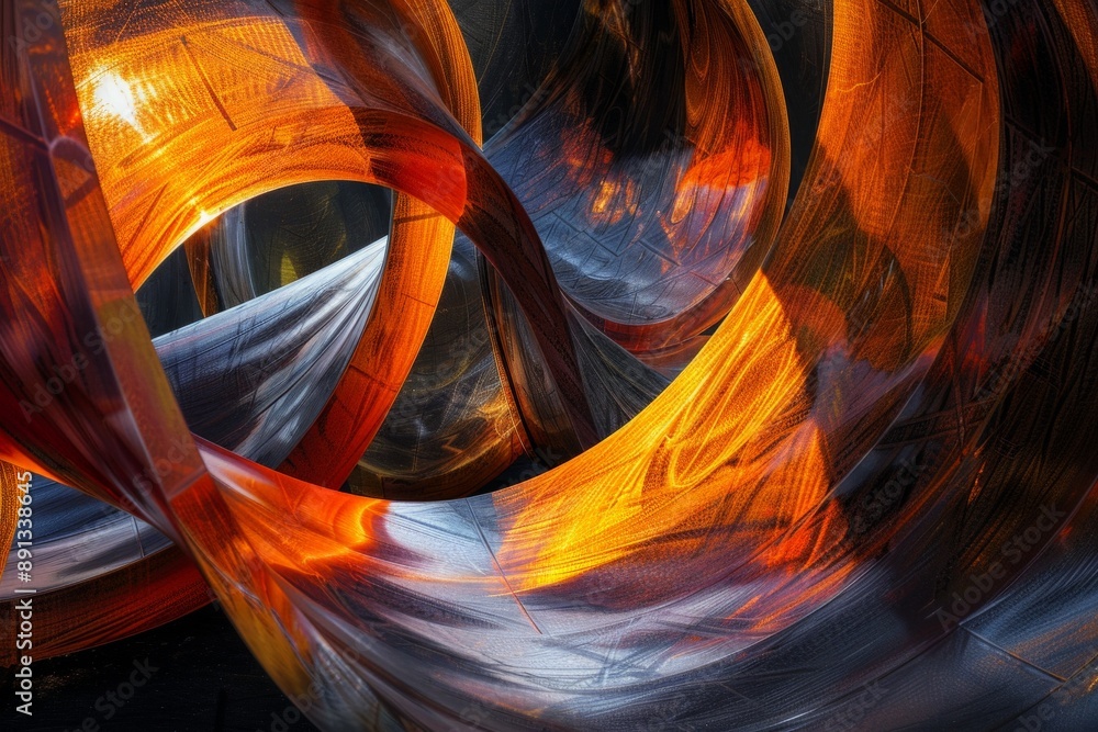 Poster a dynamic swirl of vibrant colors and lighting creates an intense and visually stimulating abstract 