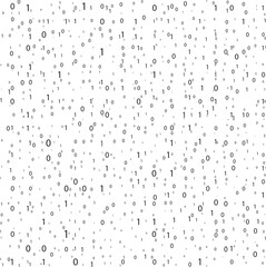 Binary code matrix. The background on the screen consists of the numbers 0 and 1. Binary code matrix is a symbol of digital information and cyberspace. Matrix background. Computer and technology.
