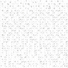 Binary code matrix. The background on the screen consists of the numbers 0 and 1. Binary code matrix is a symbol of digital information and cyberspace. Matrix background. Computer and technology.