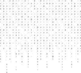 Binary code matrix. The background on the screen consists of the numbers 0 and 1. Binary code matrix is a symbol of digital information and cyberspace. Matrix background. Computer and technology.