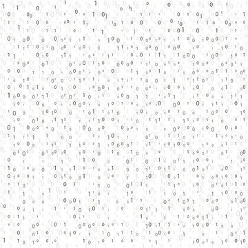 Binary code matrix. The background on the screen consists of the numbers 0 and 1. Binary code matrix is a symbol of digital information and cyberspace. Matrix background. Computer and technology.