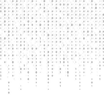Binary code matrix. The background on the screen consists of the numbers 0 and 1. Binary code matrix is a symbol of digital information and cyberspace. Matrix background. Computer and technology.