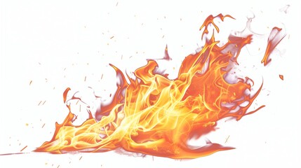 A vibrant depiction of blazing flames spreading intensely