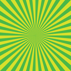 Vintage pop art green background. Banner vector illustration