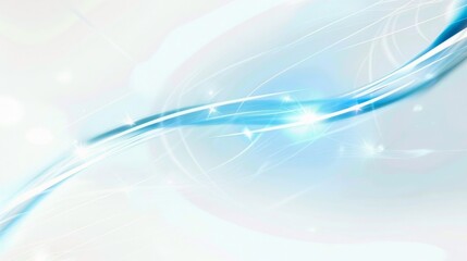 Blue Tech Luminescence: 1080P High Precision Curve Light Effect Background with Simple and Elegant Design, Ideal for Graphic Design and Technology-Themed Presentations