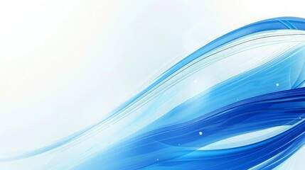 Obraz premium Blue Tech Luminescence: 1080P High Precision Curve Light Effect Background with Simple and Elegant Design, Ideal for Graphic Design and Technology-Themed Presentations