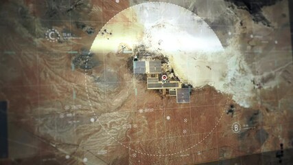 Solar Energy Panels Location Track By A Phantom Data Analysis System. High Tech Phantom Analysis Satellite Surveillance Network System. Phantom Analysis System Scans Surface Terrain Target Coordinates - Powered by Adobe