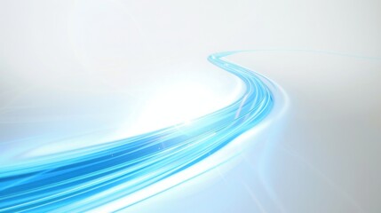 Blue Tech Luminescence: 1080P High Precision Curve Light Effect Background with Simple and Elegant Design, Ideal for Graphic Design and Technology-Themed Presentations