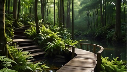 Tranquil Path Through the Enchanted Forest || Nature's Serene Passage || AI Generated