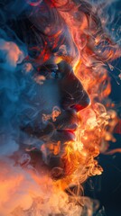 Fototapeta premium Digital artist using AI for real-time color suggestions, AI in digital art, vibrant creations