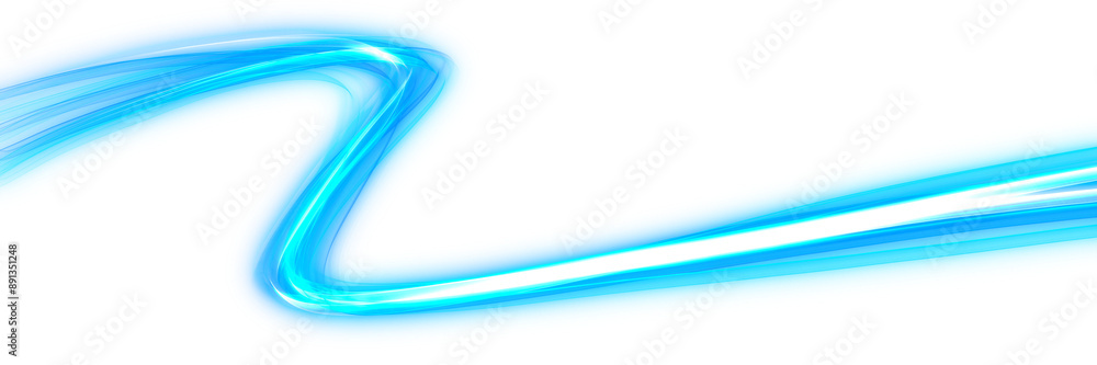 Poster futuristic blue glowing speed neon line