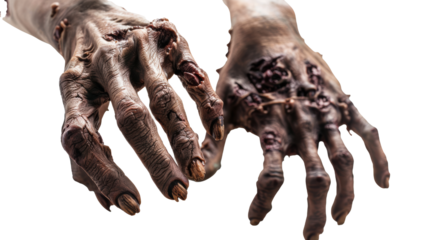 PNG Image of Hand of scary zombies