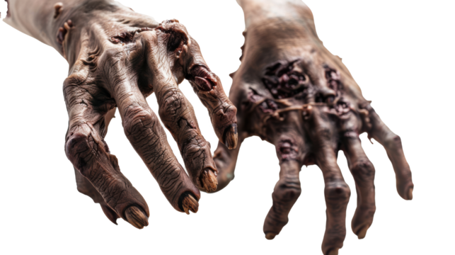 PNG Image of Hand of scary zombies