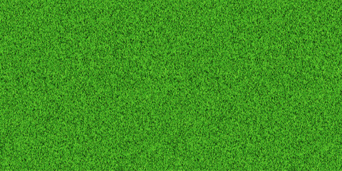 Green grass field background top view for soccer, golf, baseball, football. Realistic summer fresh lawn carpet. Green field wallpaper. Vector illustration.