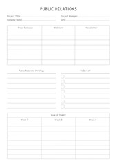 Marketing Planning Page Planner Sheets efficient way to organize & track their marketing activities
