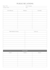 Marketing Planning Page Planner Sheets efficient way to organize & track their marketing activities

