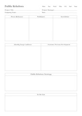 Marketing Planning Page Planner Sheets efficient way to organize & track their marketing activities
