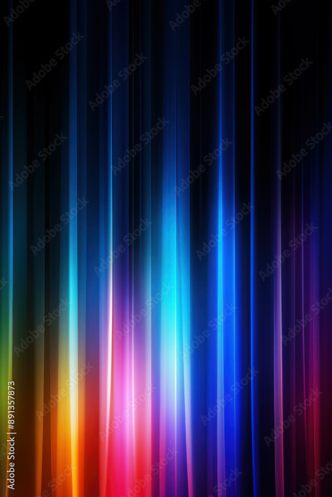 Poster the mesmerizing harmony of vibrant spectrum of light and color in elegant vertical stripes