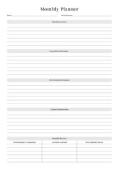 Versatile Generic Planning Pages and Planner Sheets Design Template for daily, weekly, and monthly organization for organizing daily routines and personal goals
